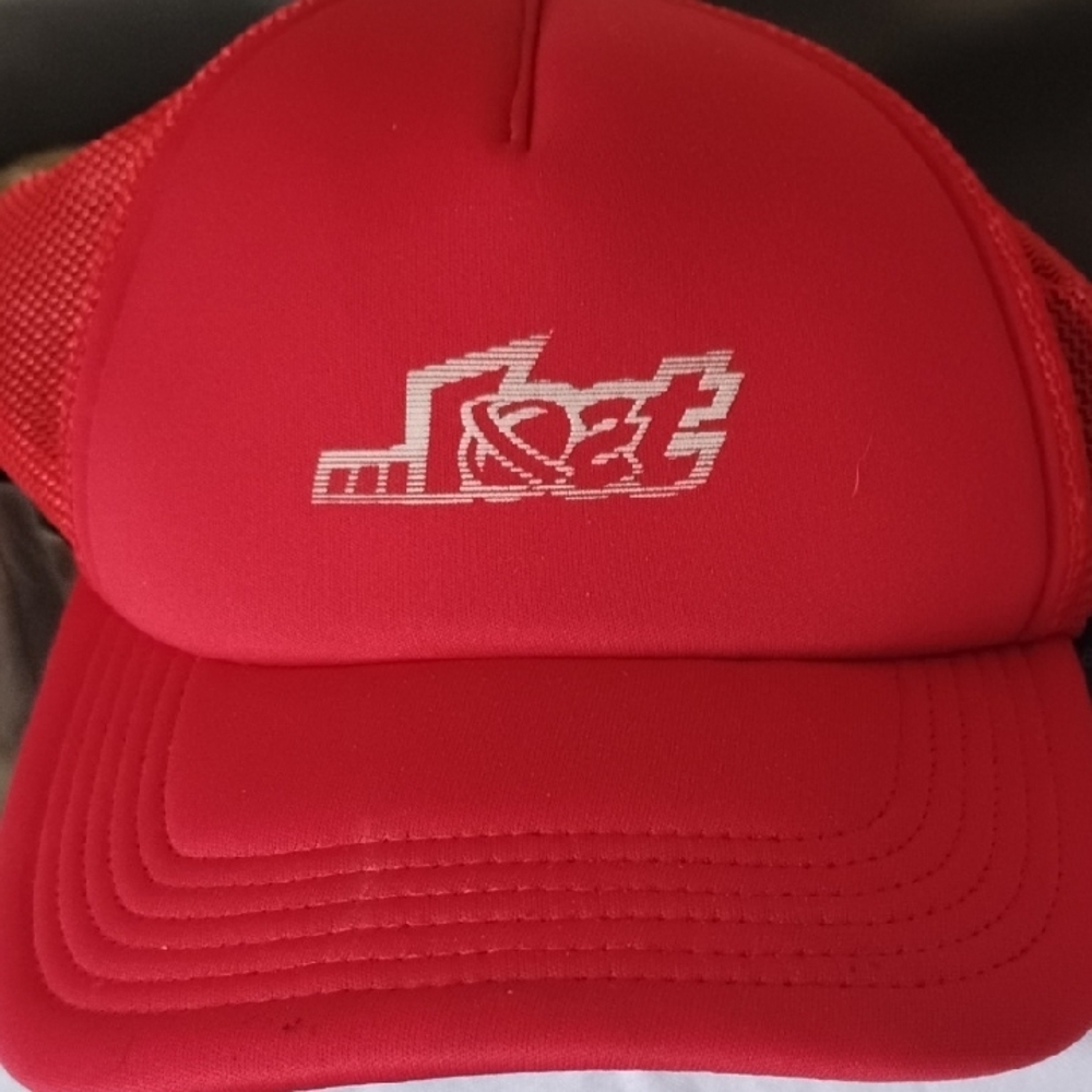 Vibrant Red Lost Trucker Hat